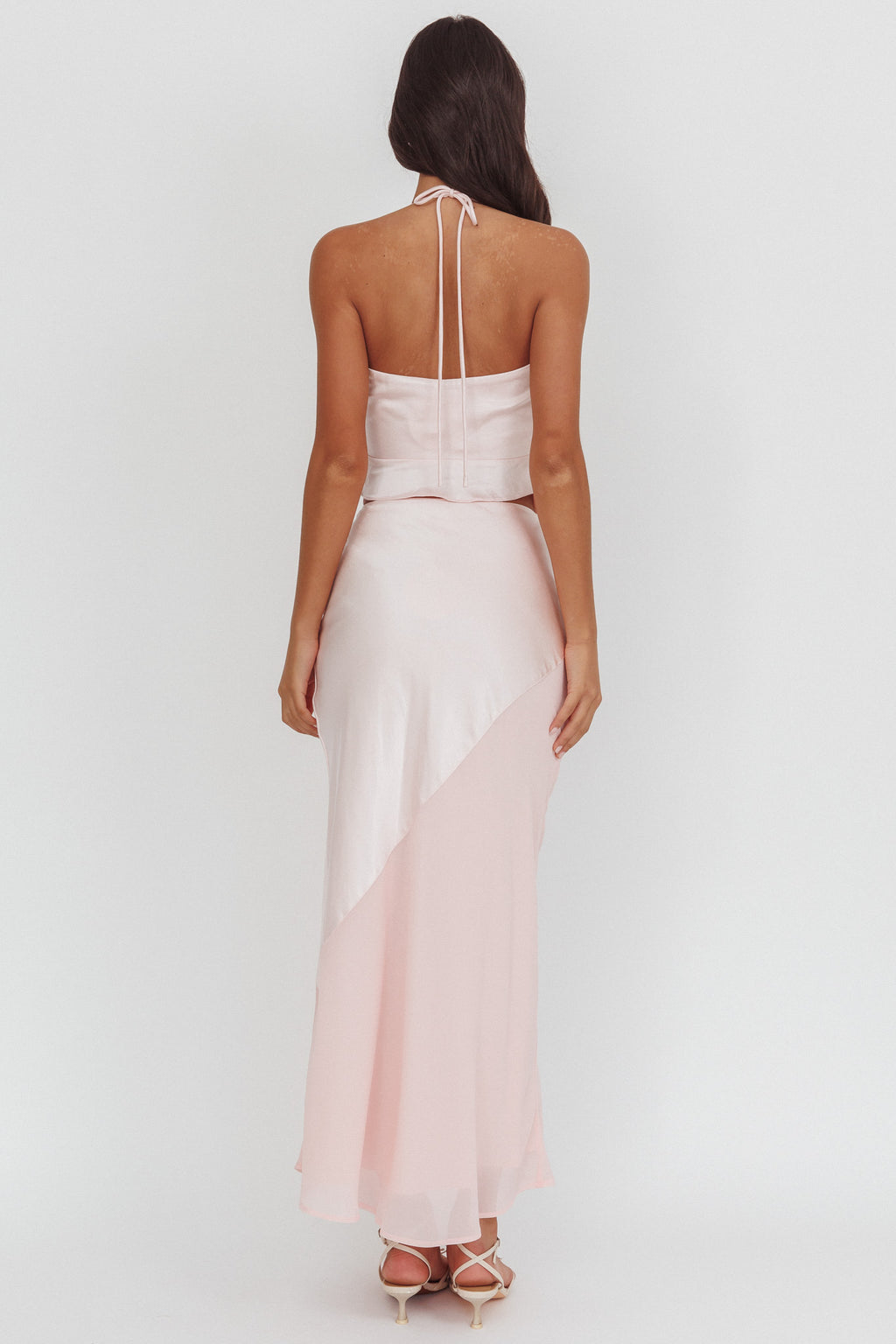 Easy Love Contrast Maxi Skirt Pink by Selfie Leslie Australia