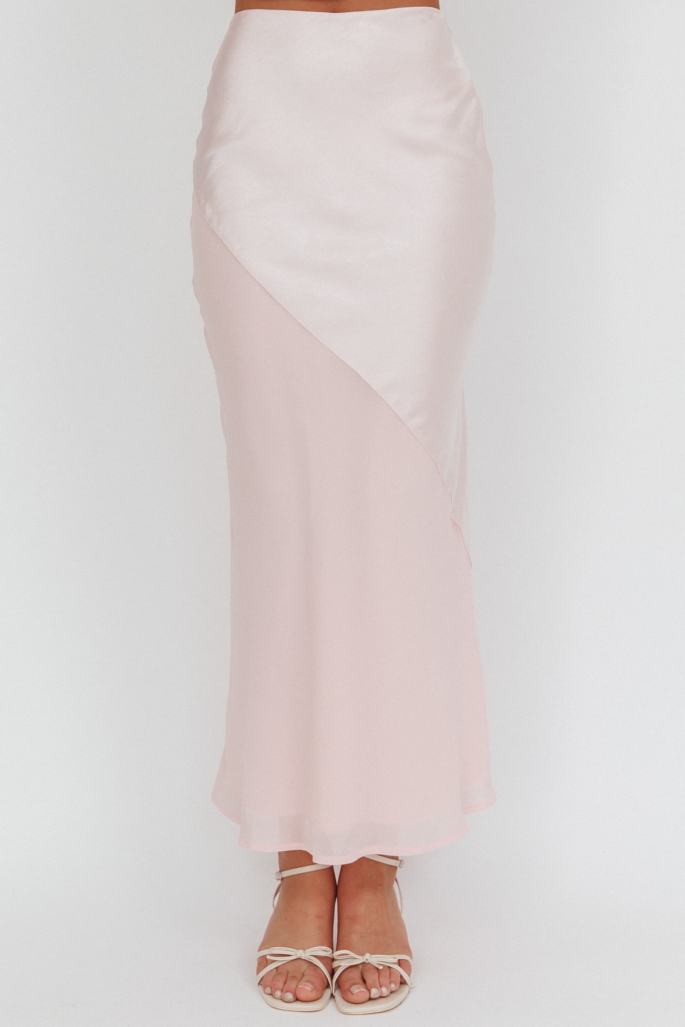 Easy Love Contrast Maxi Skirt Pink by Selfie Leslie Australia