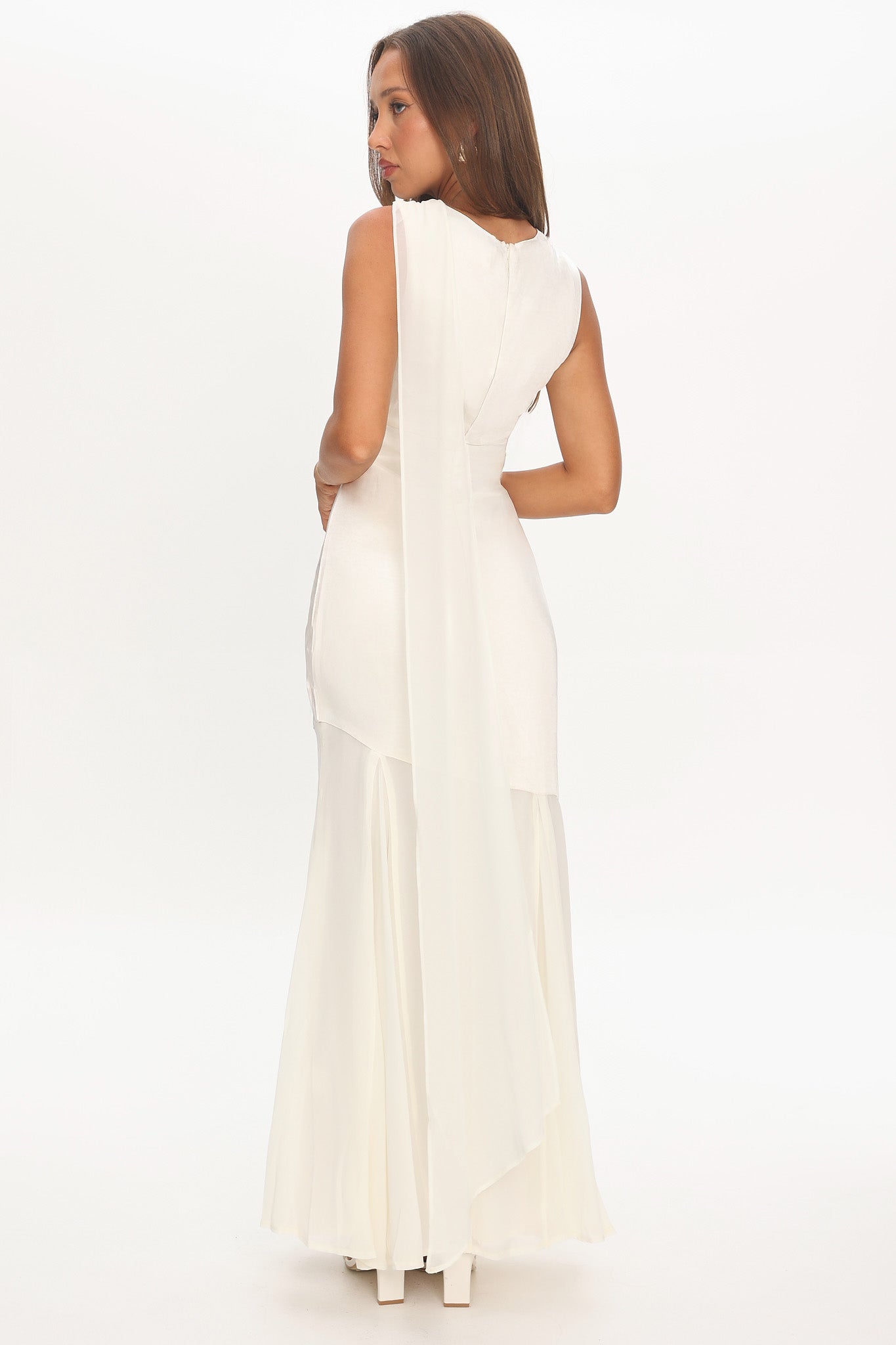 Meliza Keyhole Bust Maxi Dress Oyster by Selfie Leslie Australia