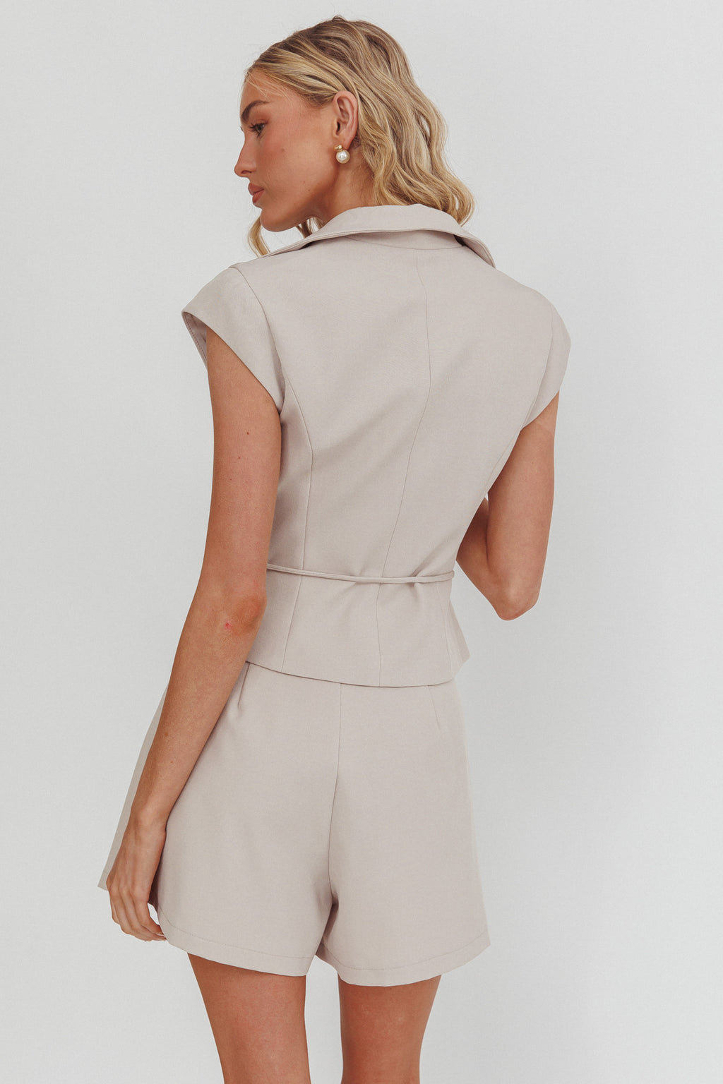 Galisse Wide Leg Shorts Cream by Selfie Leslie Australia