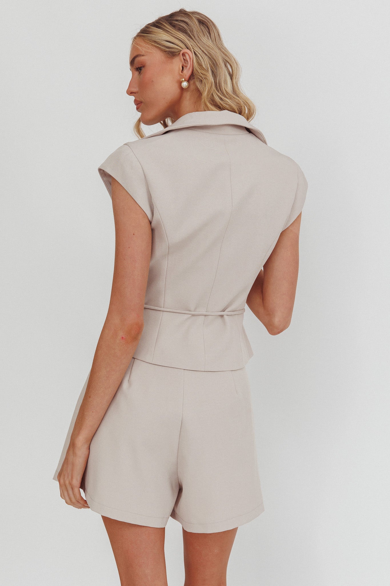 Galisse Wide Leg Shorts Cream by Selfie Leslie Australia