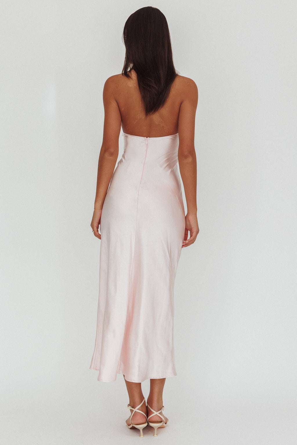Kaivira Halterneck Maxi Dress Pink by Selfie Leslie Australia