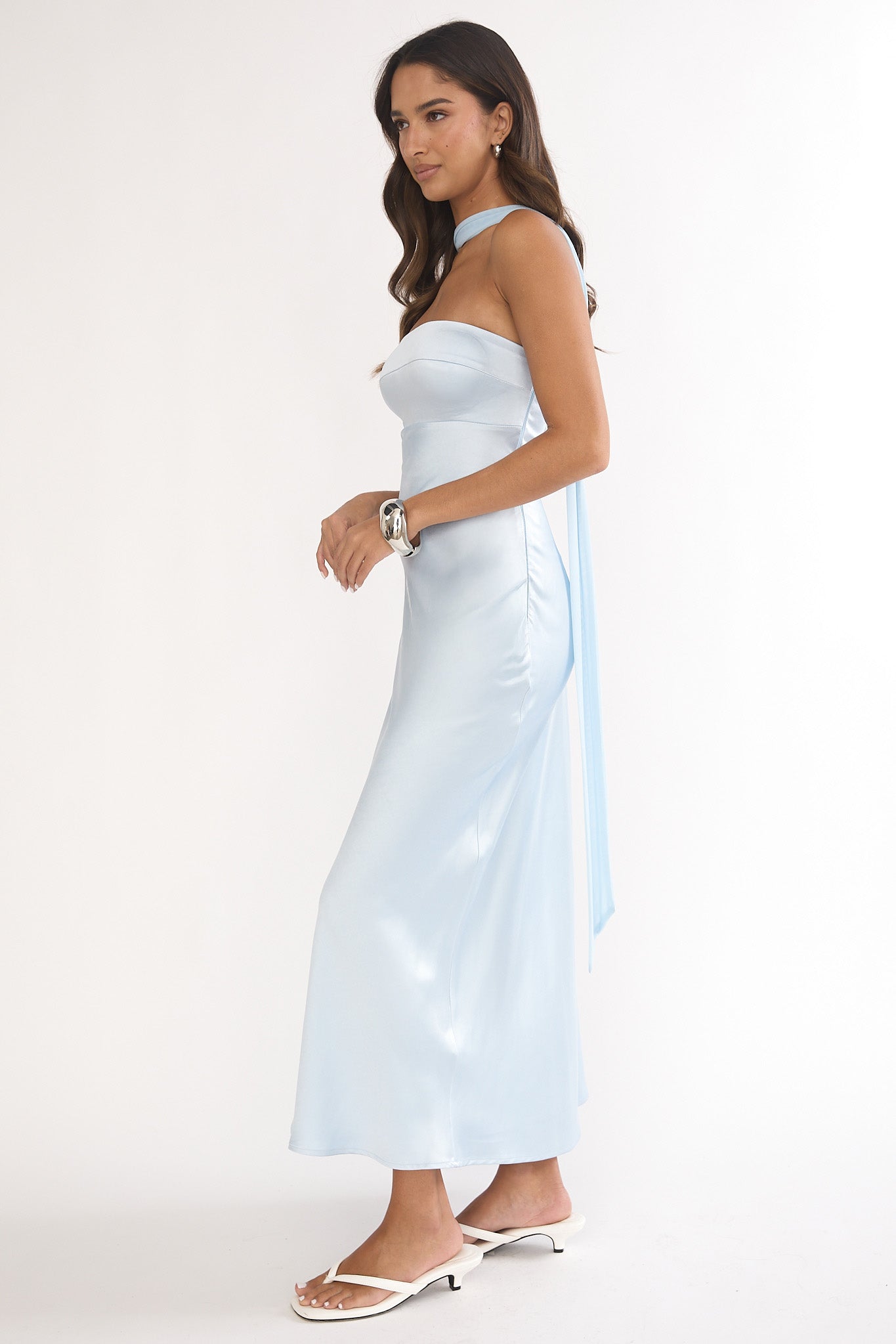 Lior Detachable Shoulder Maxi Dress Blue by Selfie Leslie Australia