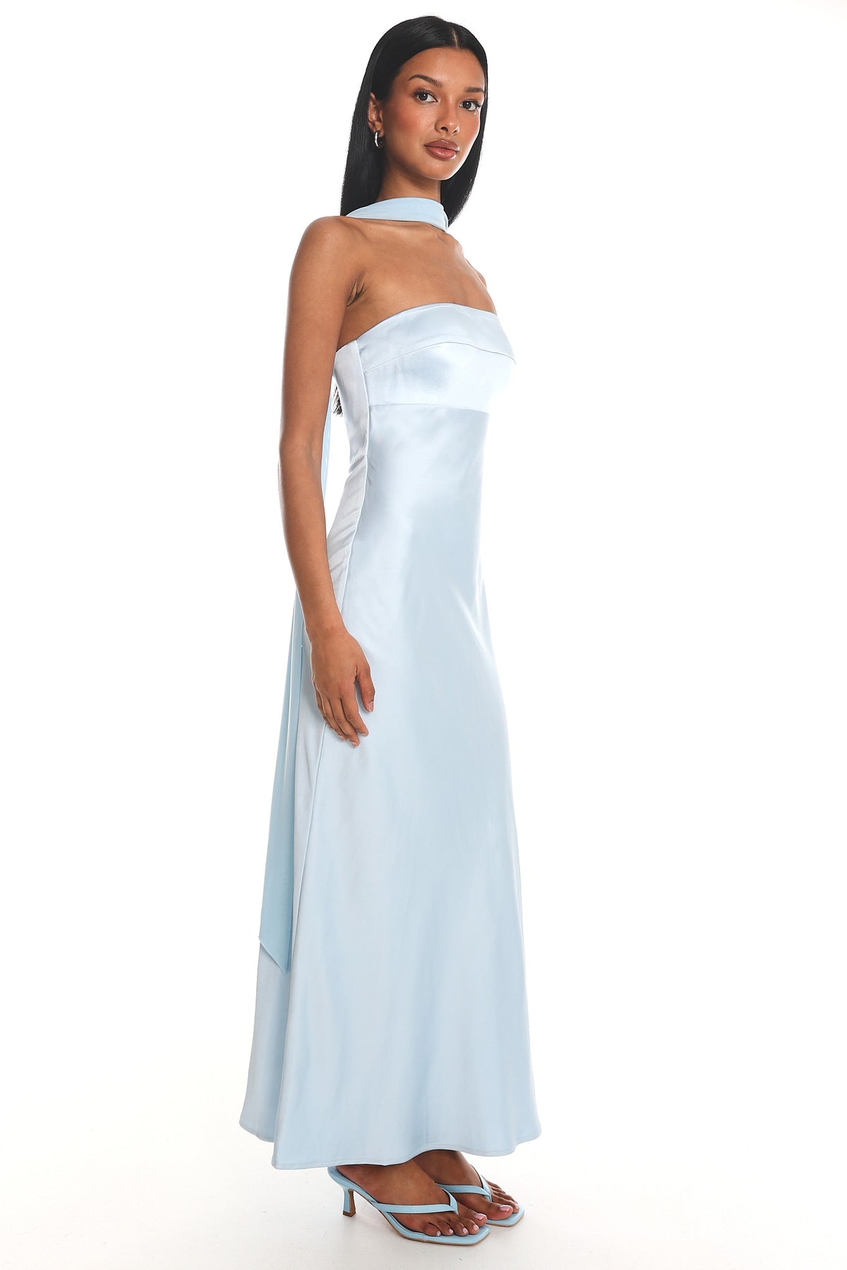 Lior Detachable Shoulder Maxi Dress Blue by Selfie Leslie Australia