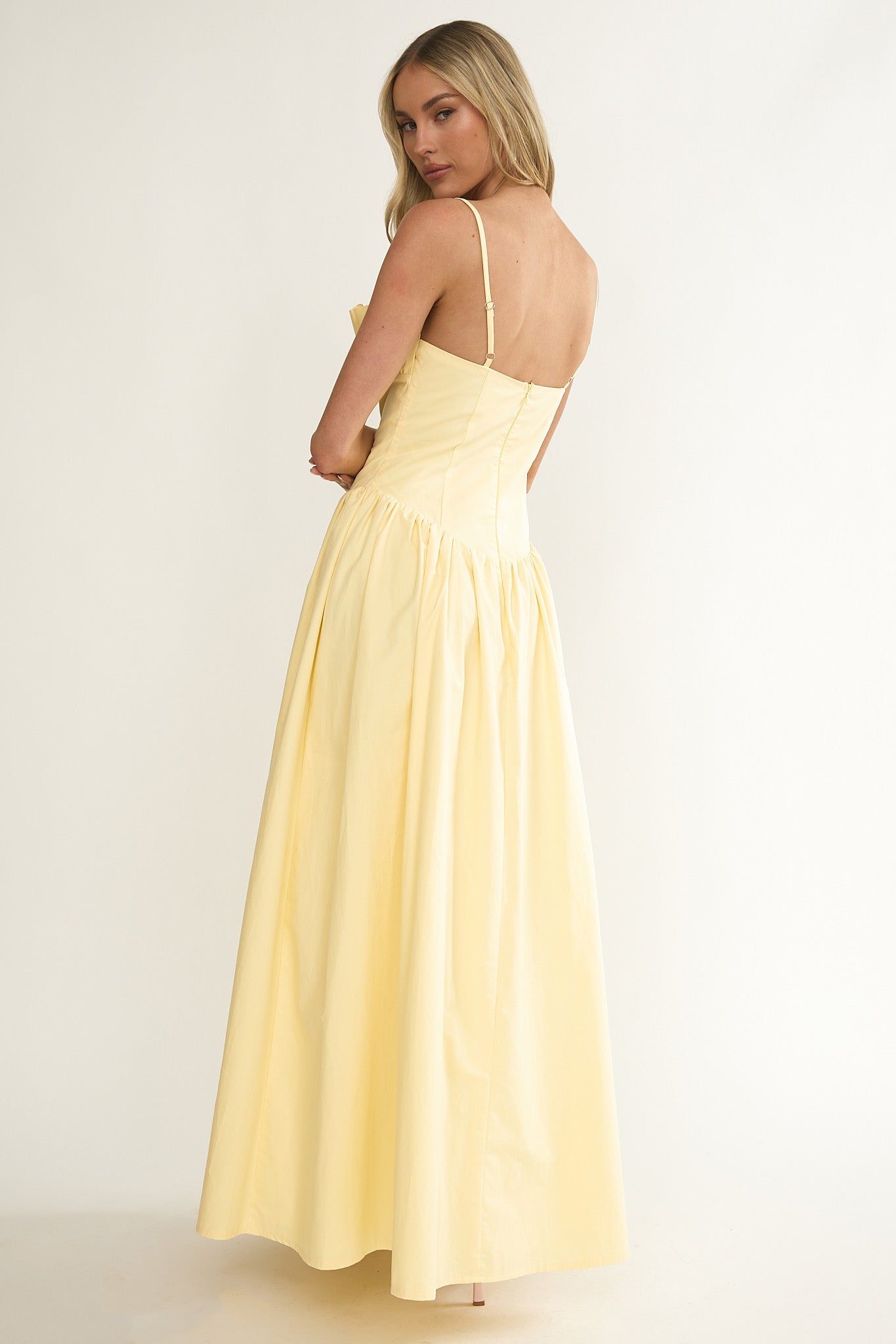 Pailin Frill Bust Maxi Dress Butter by Selfie Leslie Australia