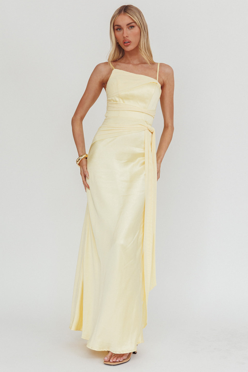 Wysandra Knot Detail Maxi Dress Butter by Selfie Leslie Australia