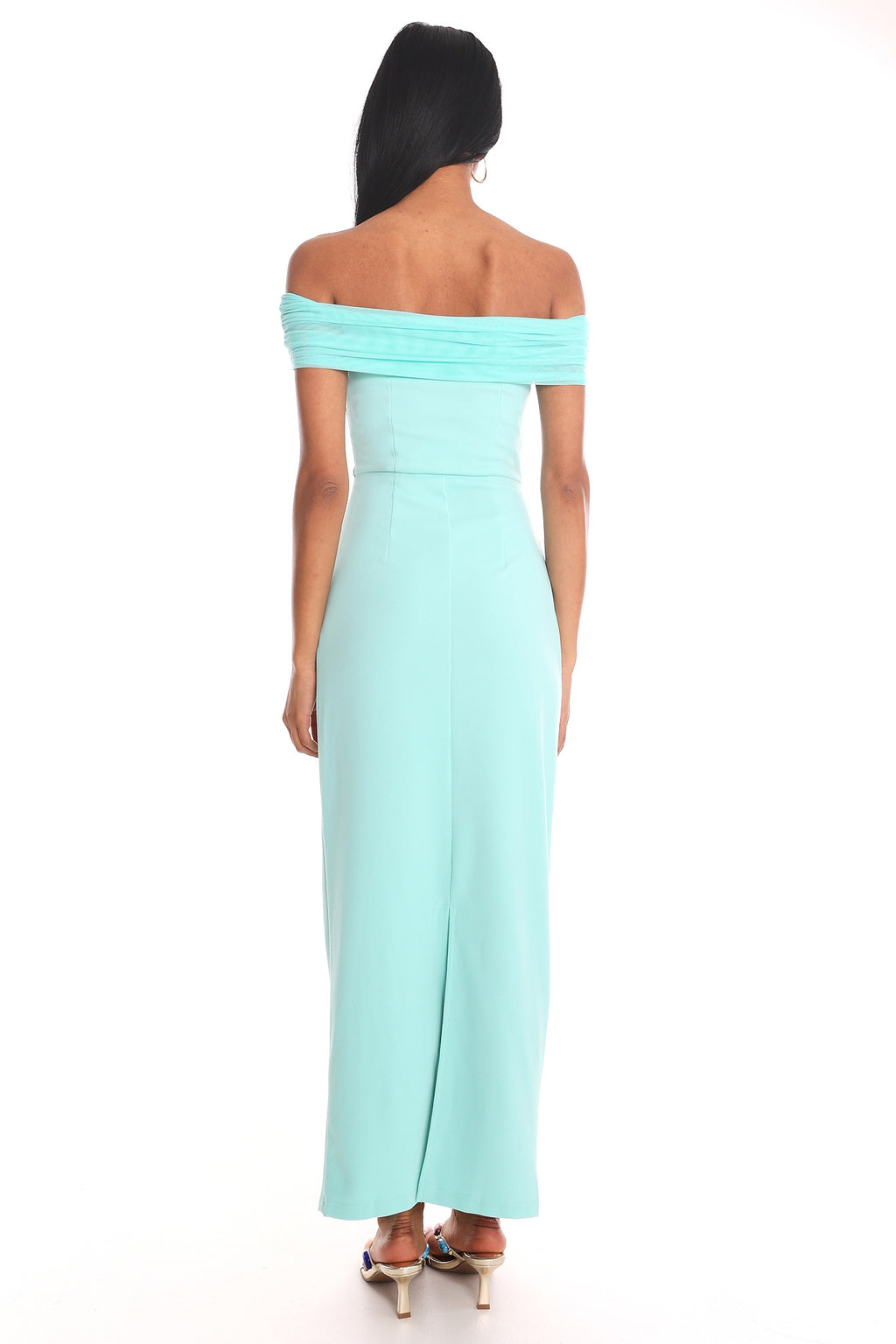 Love Languages Off-Shoulder Maxi Dress Mint by Selfie Leslie Australia