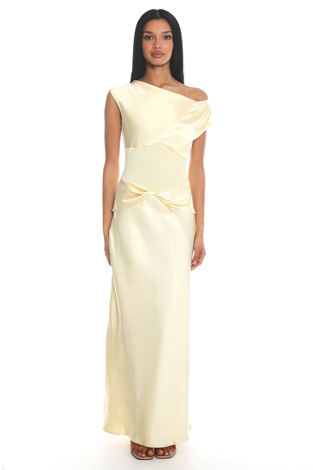 Tahlia Rae Mesh Waist Cap Sleeve Maxi Dress Butter by Selfie Leslie Australia