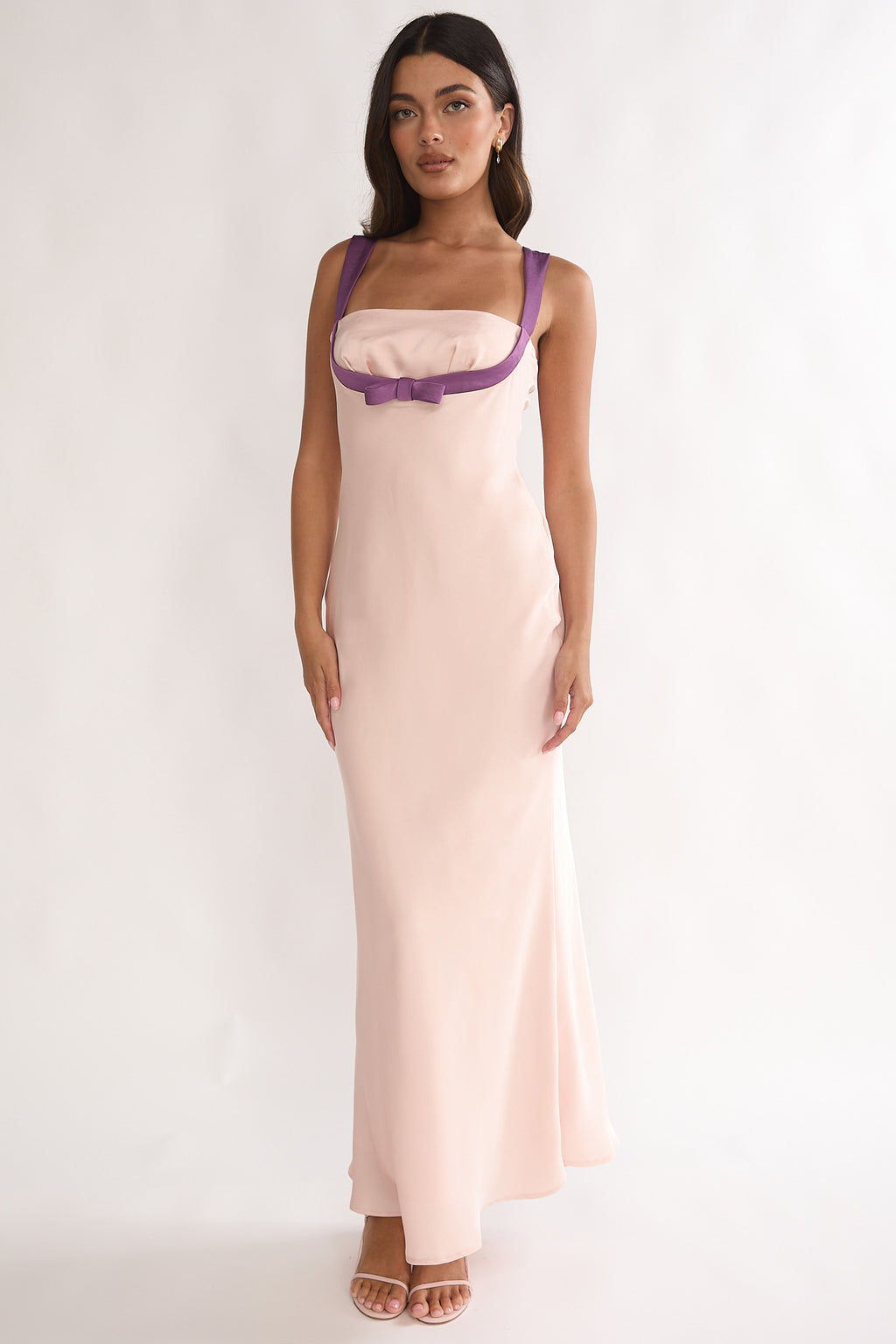 Elowra Bow Bust Maxi Dress Pink by Selfie Leslie Australia