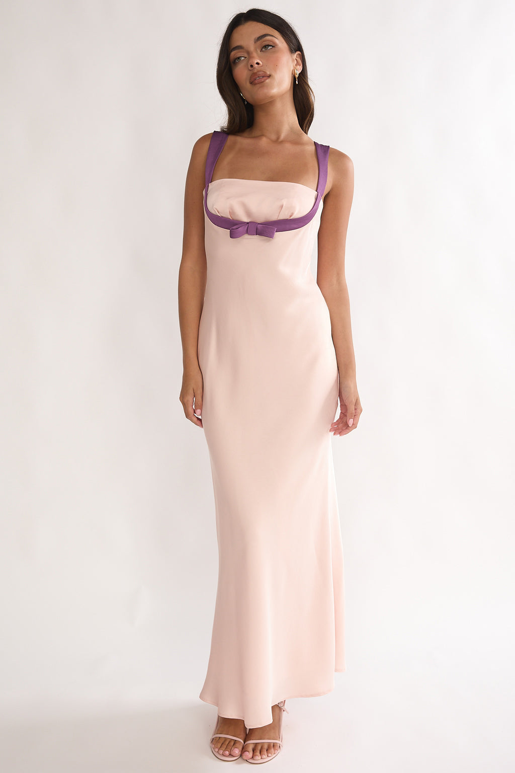 Elowra Bow Bust Maxi Dress Pink by Selfie Leslie Australia
