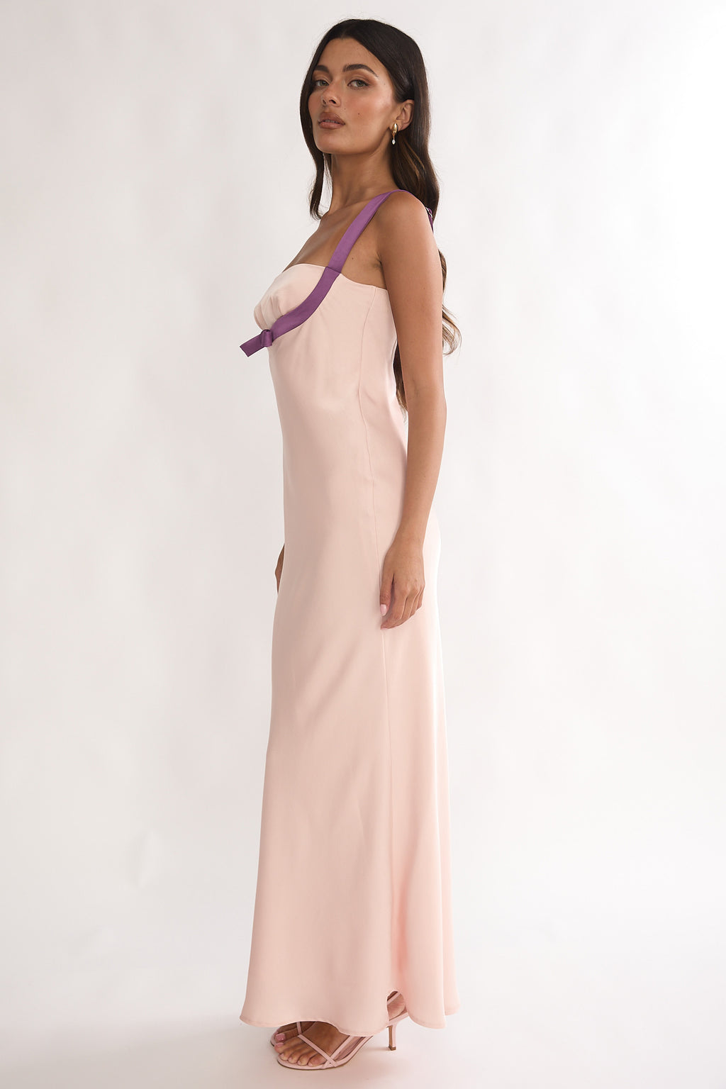 Elowra Bow Bust Maxi Dress Pink by Selfie Leslie Australia