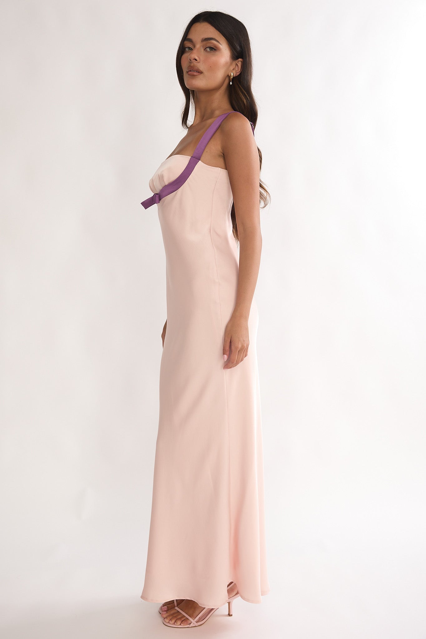 Elowra Bow Bust Maxi Dress Pink by Selfie Leslie Australia