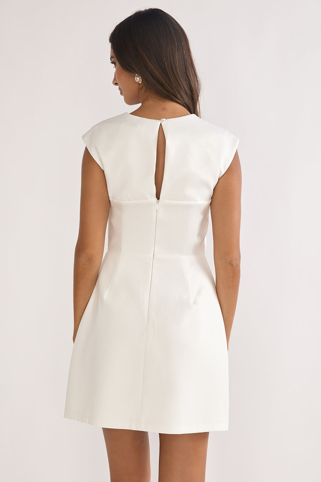 Korella Cap Sleeve Mini Dress White by Selfie Leslie Australia