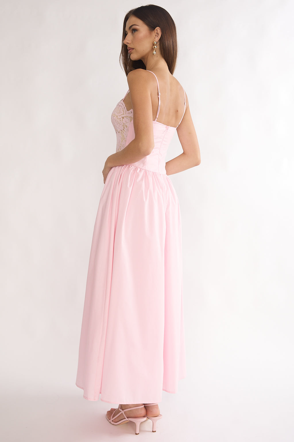 She's A Lady Lace Bodice Maxi Dress Pink by Selfie Leslie Australia