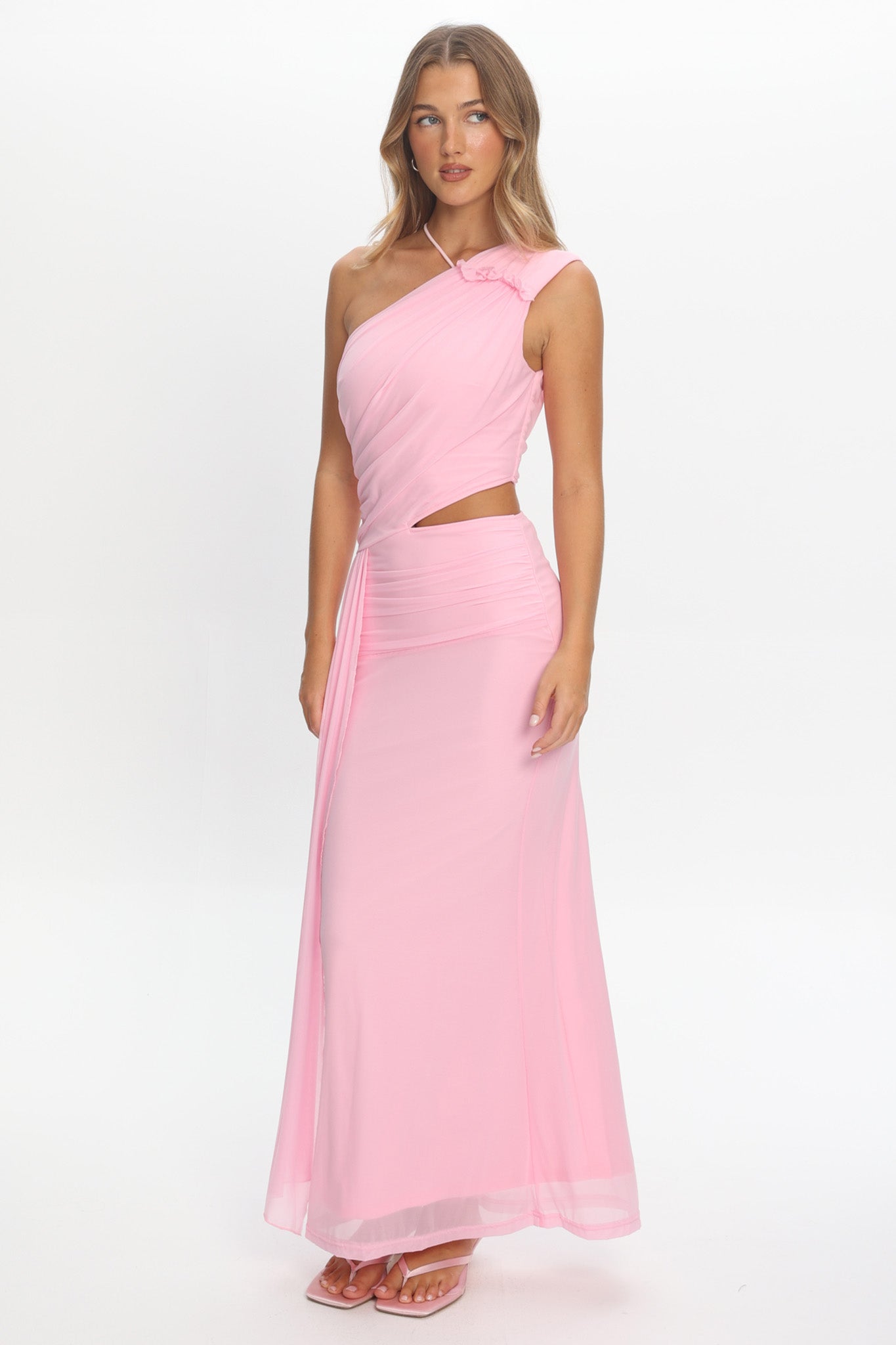 Out Loud Cut-Out Drape Maxi Dress Cheek by Selfie Leslie Australia