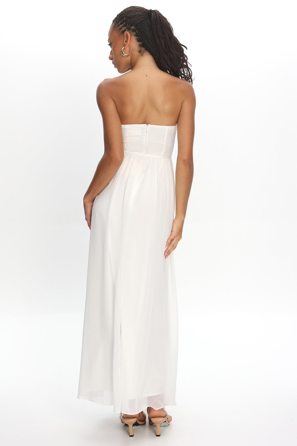 Sylvi Embellished Bust Maxi Dress Oyster by Selfie Leslie Australia