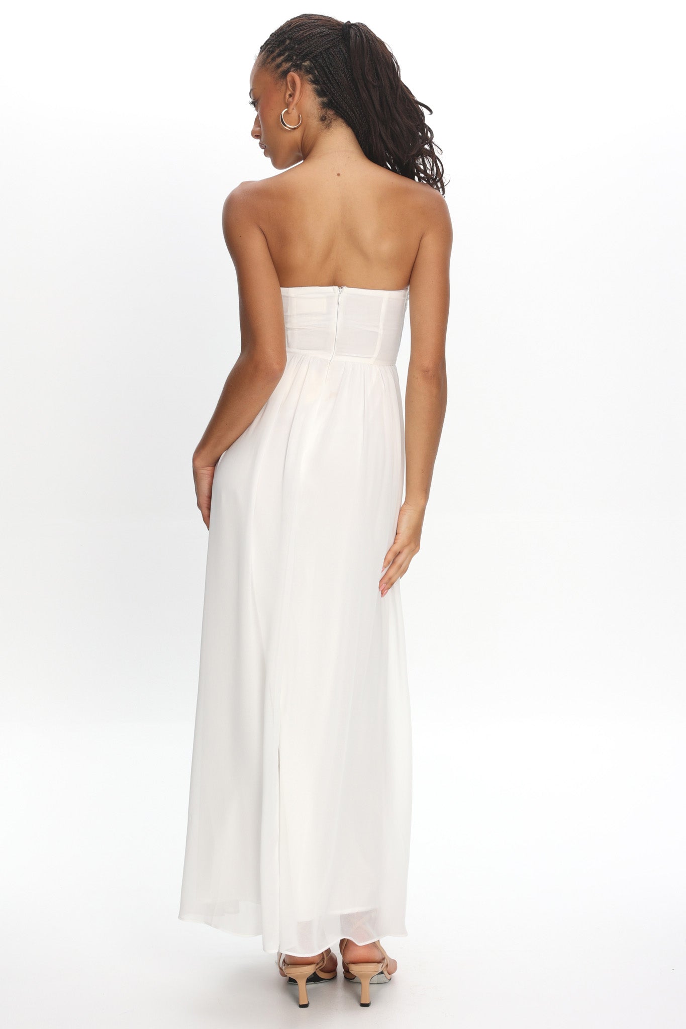 Sylvi Embellished Bust Maxi Dress Oyster by Selfie Leslie Australia