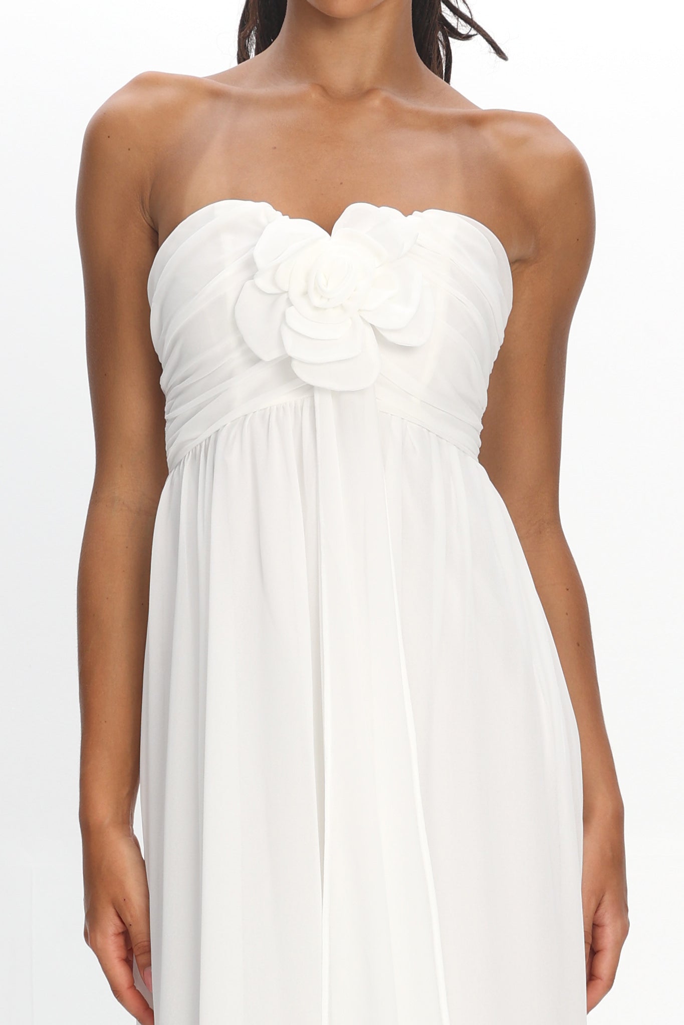 Sylvi Embellished Bust Maxi Dress Oyster by Selfie Leslie Australia