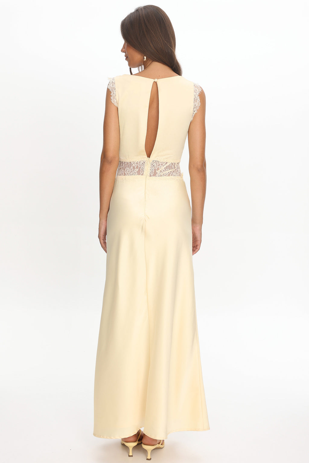 Alessa Lace Bodice Maxi Dress Butter by Selfie Leslie Australia