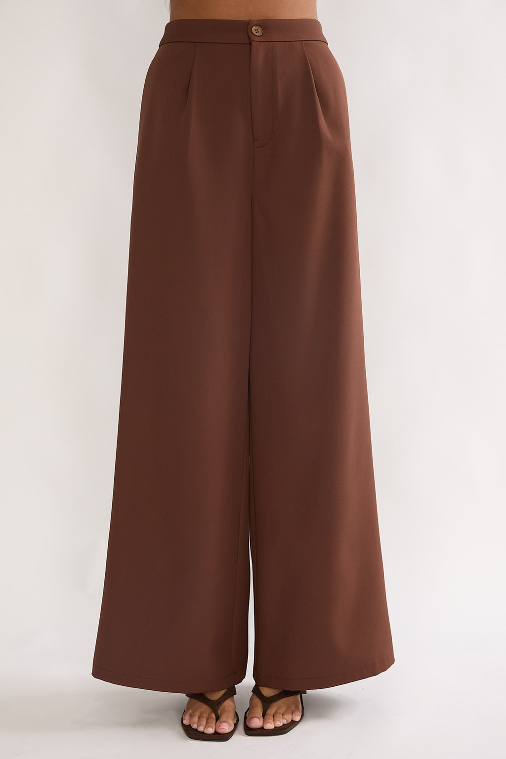 Florene Strapless Split Scarf Pants Chocolate by Selfie Leslie Australia