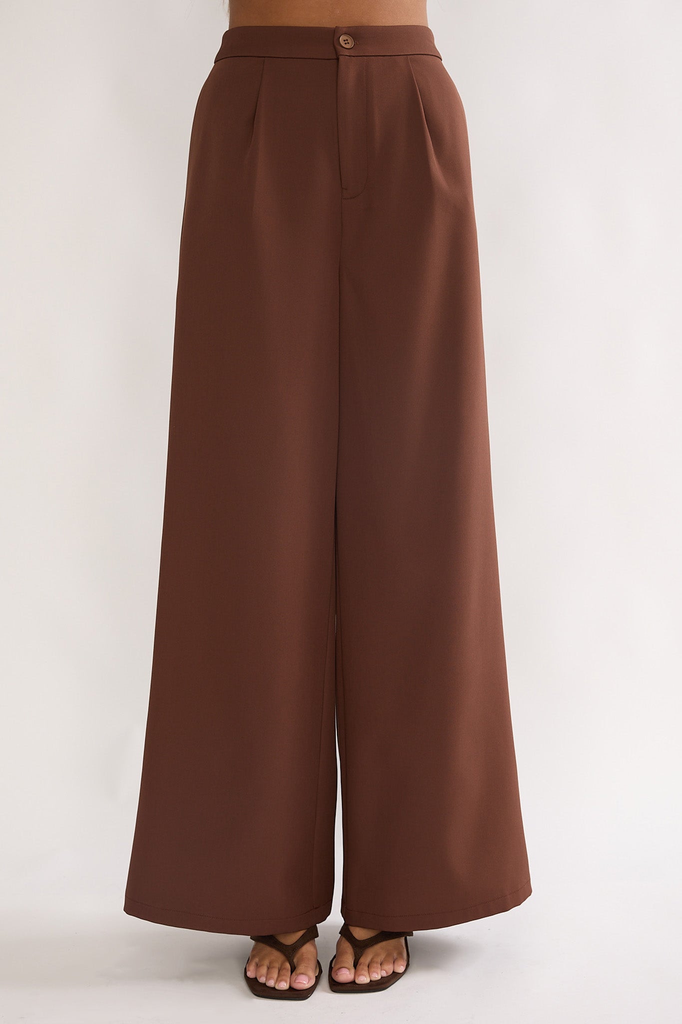 Florene Strapless Split Scarf Pants Chocolate by Selfie Leslie Australia