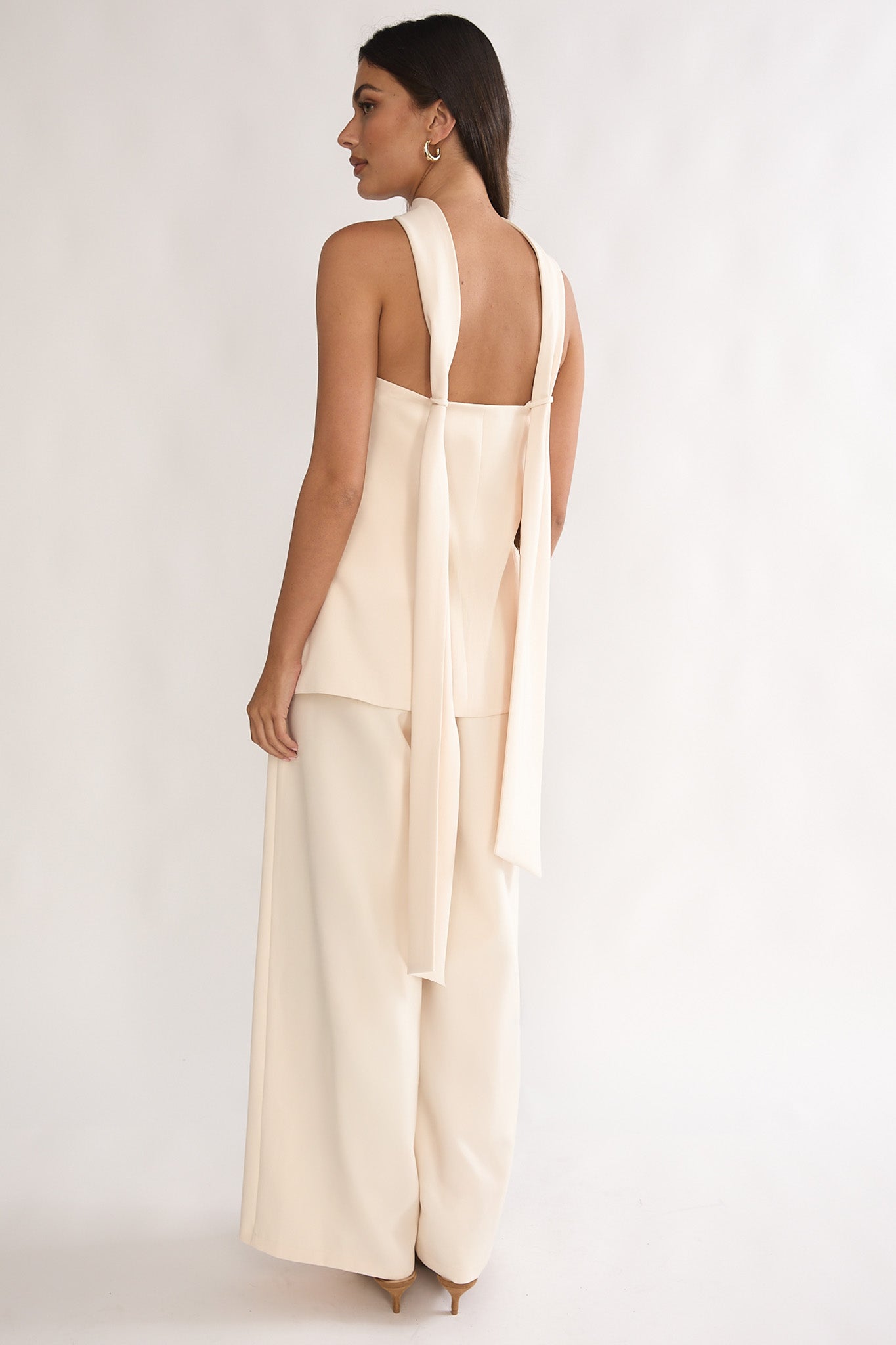 Florene Strapless Split Scarf Pants Vanilla by Selfie Leslie Australia