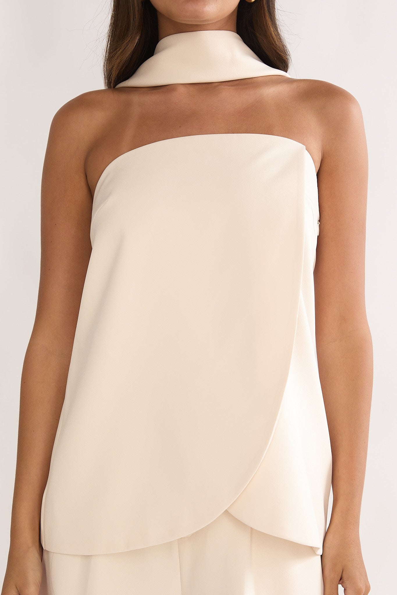 Florene Strapless Split Scarf Top Vanilla by Selfie Leslie Australia