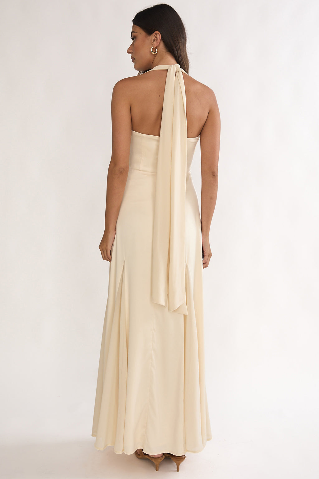 Loro Godet Hem Maxi Dress Butter by Selfie Leslie Australia