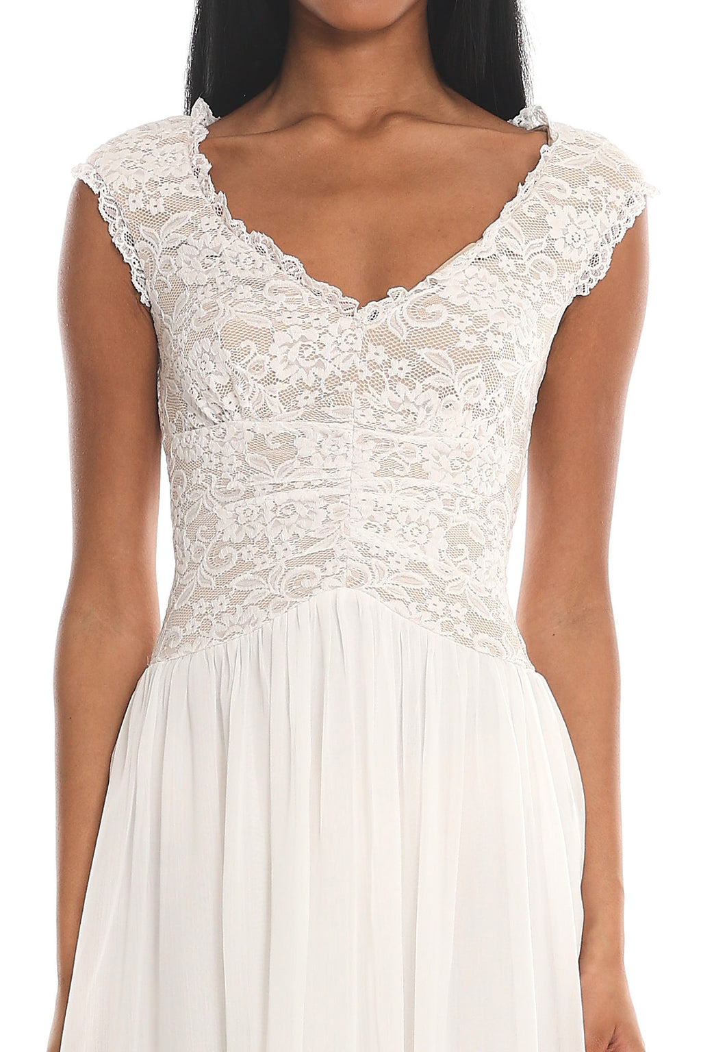 Korinna Lace Bodice Maxi Dress White by Selfie Leslie Australia