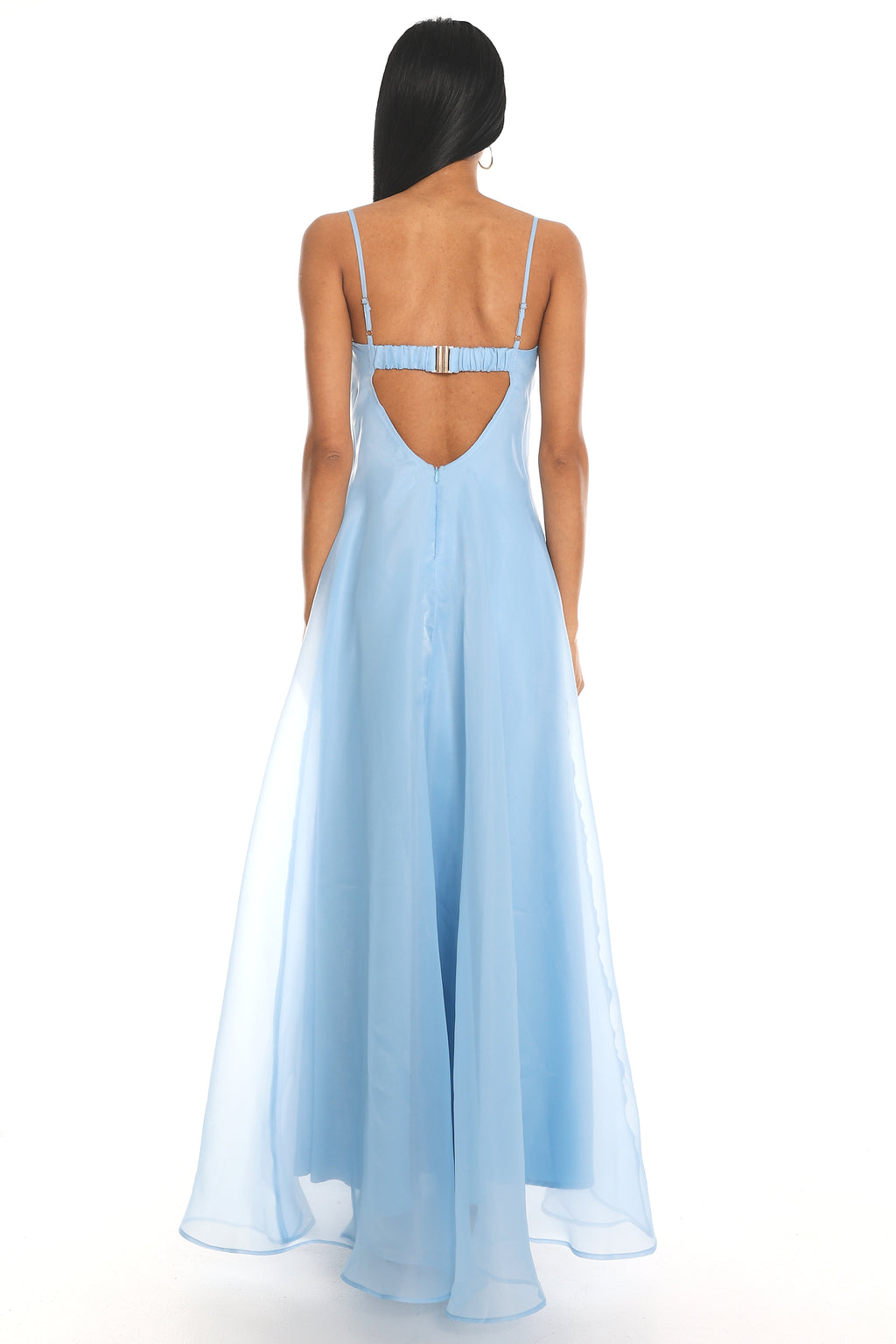 Marigold Sun Gathered Bust Maxi Dress Blue