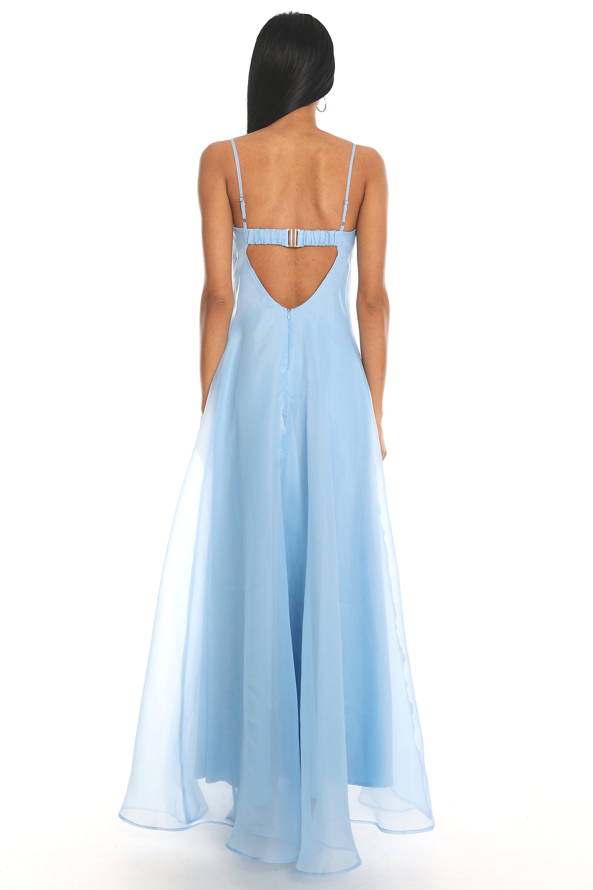 Marigold Sun Gathered Bust Maxi Dress Blue
