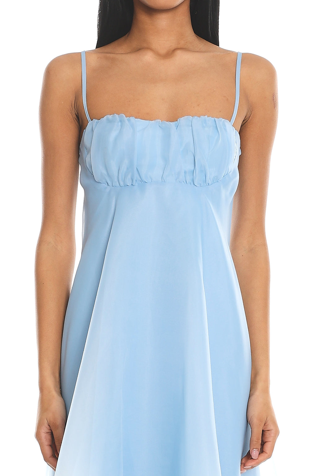 Marigold Sun Gathered Bust Maxi Dress Blue