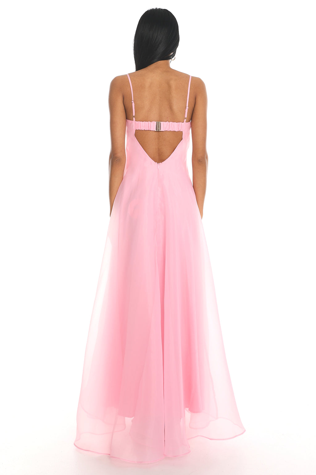Marigold Sun Gathered Bust Maxi Dress Pink