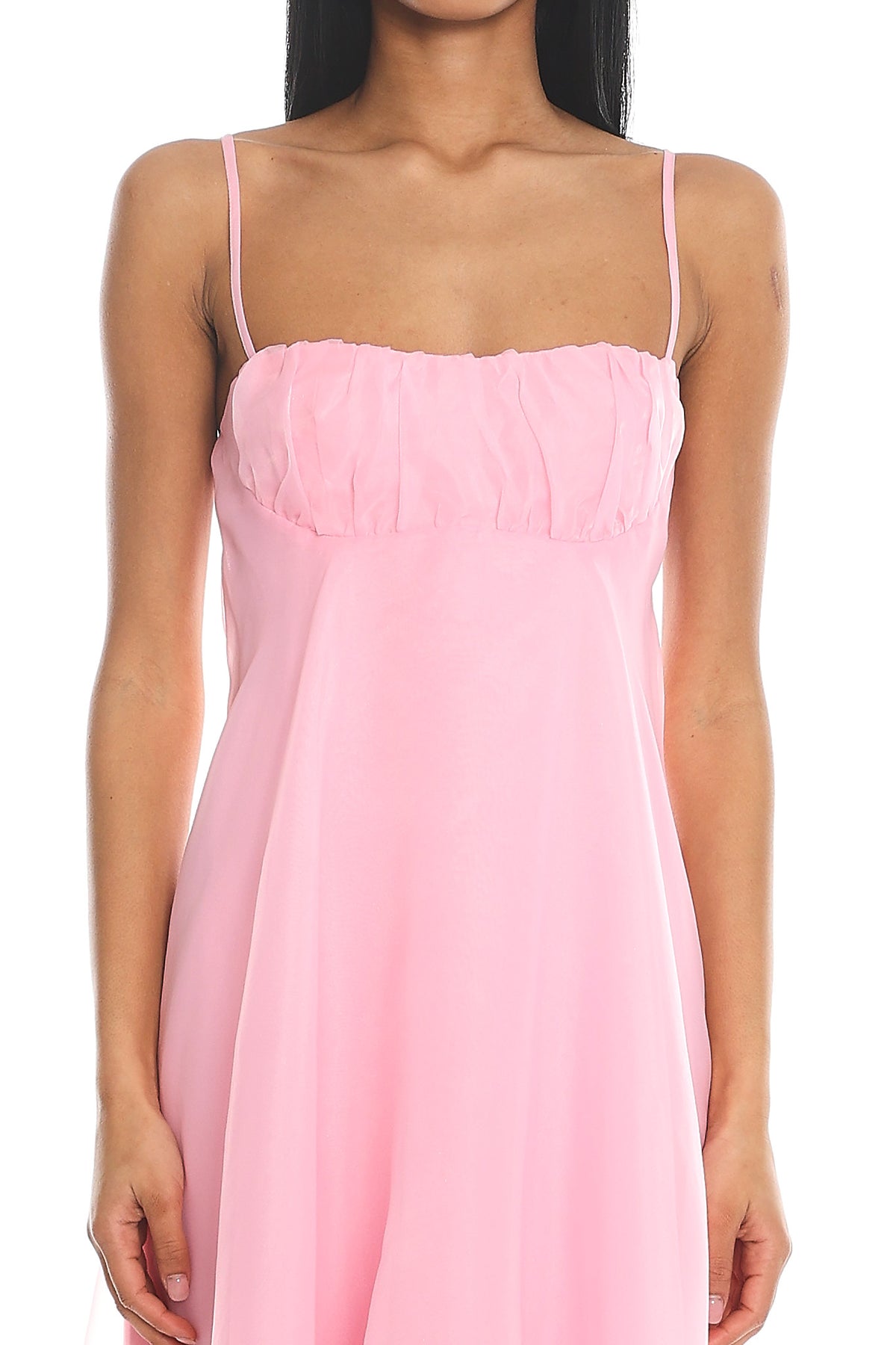 Marigold Sun Gathered Bust Maxi Dress Pink