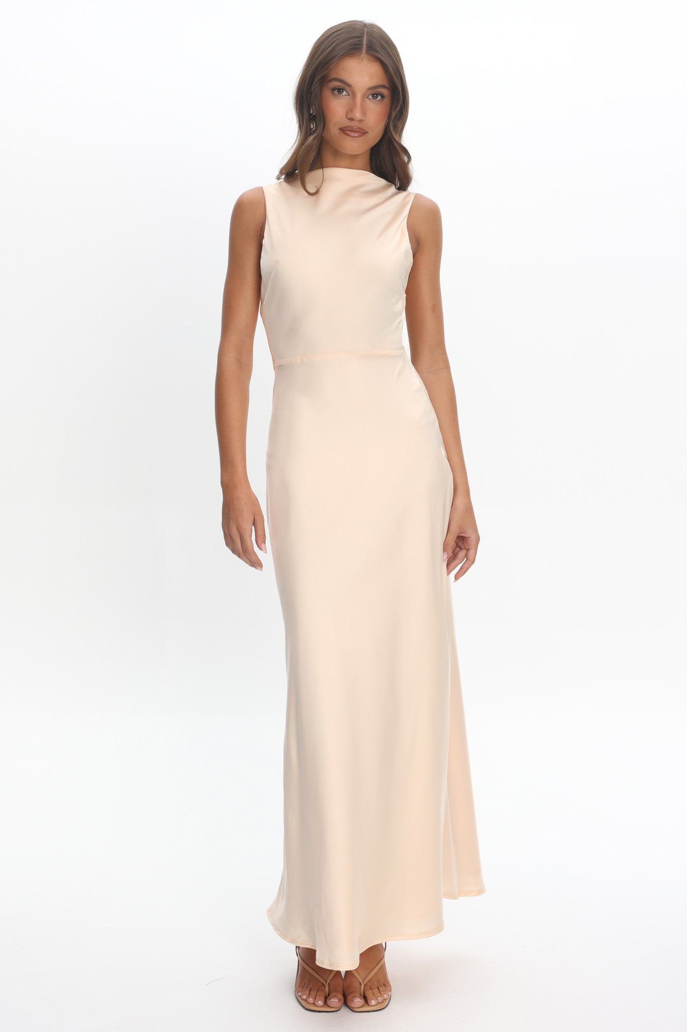 Effie Cowl Back Maxi Dress Cream by Selfie Leslie Australia