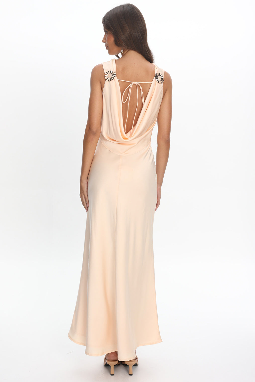 Effie Cowl Back Maxi Dress Cream by Selfie Leslie Australia