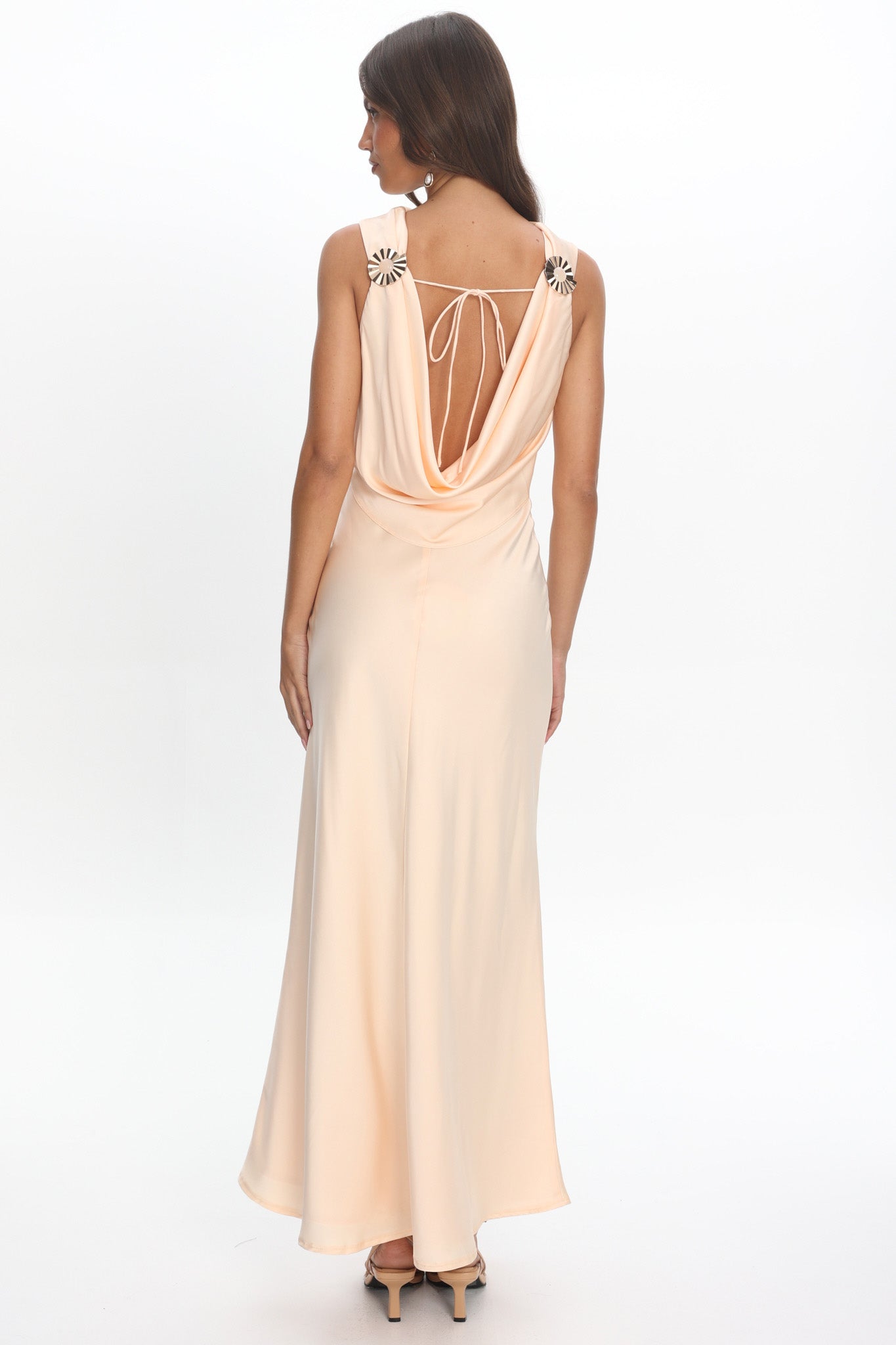 Effie Cowl Back Maxi Dress Cream by Selfie Leslie Australia