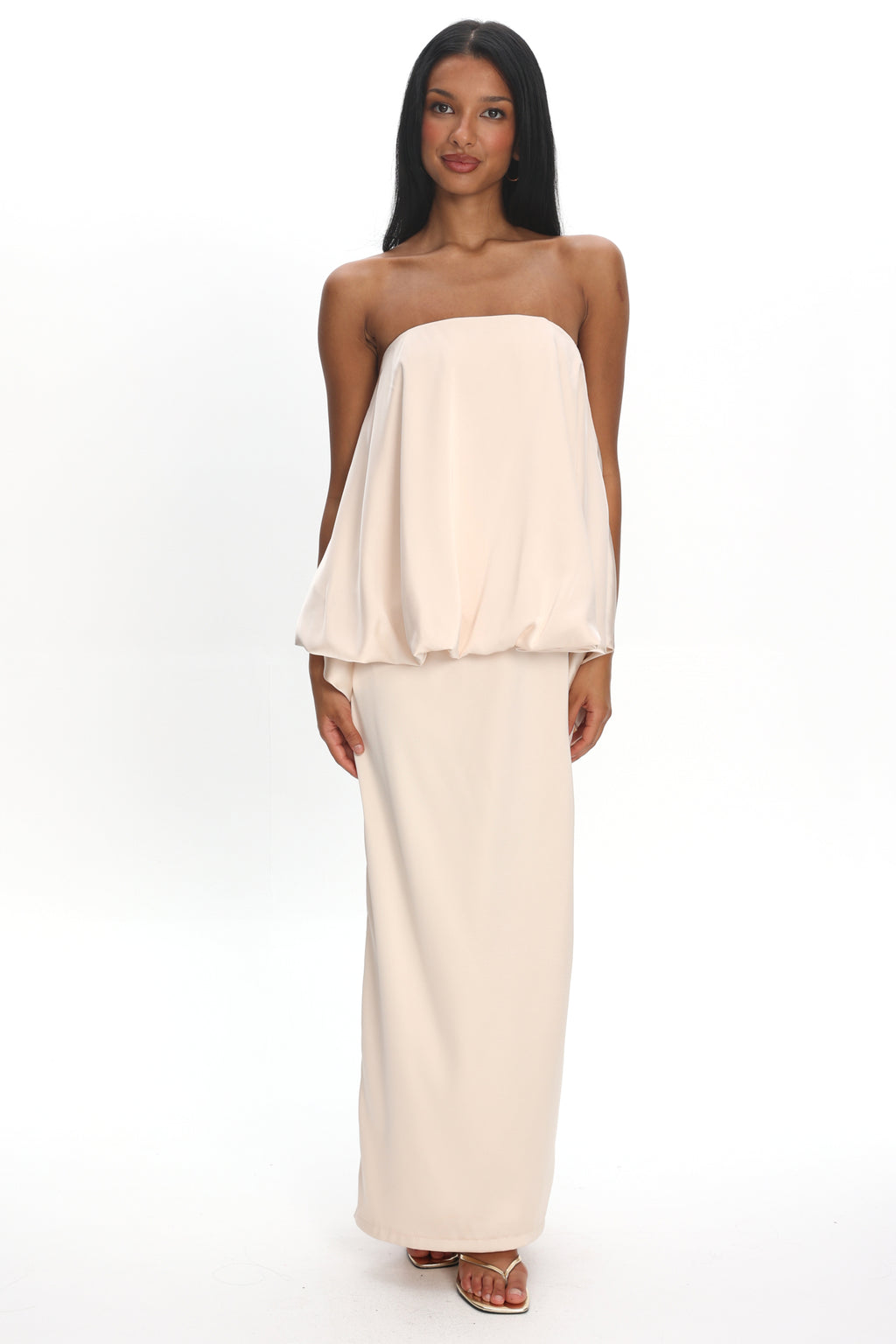Kellaan Balloon Top Maxi Dress Oyster by Selfie Leslie Australia