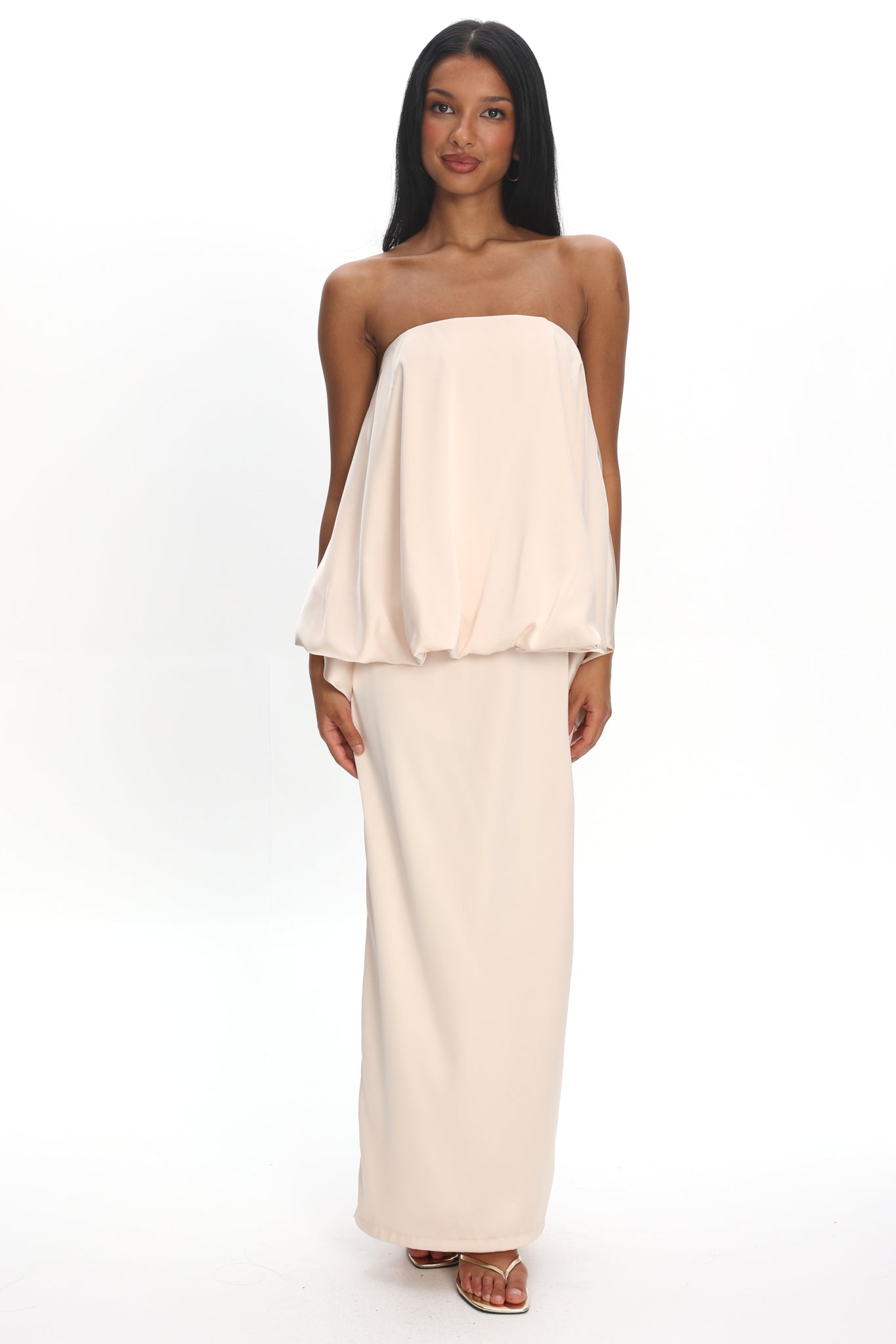 Kellaan Balloon Top Maxi Dress Oyster by Selfie Leslie Australia