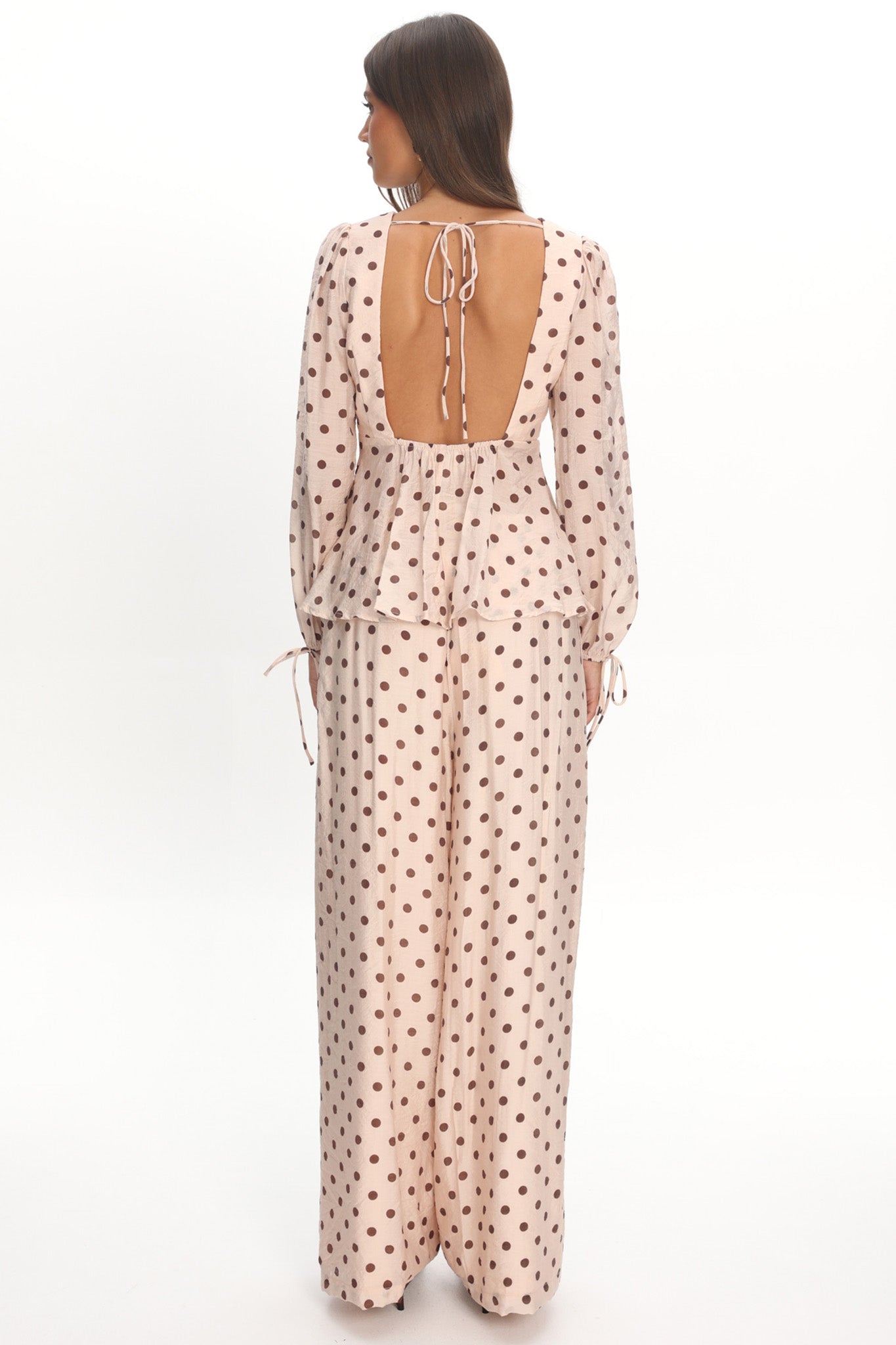 Anessa Balloon Sleeve Top Polka Dot Cream by Selfie Leslie Australia