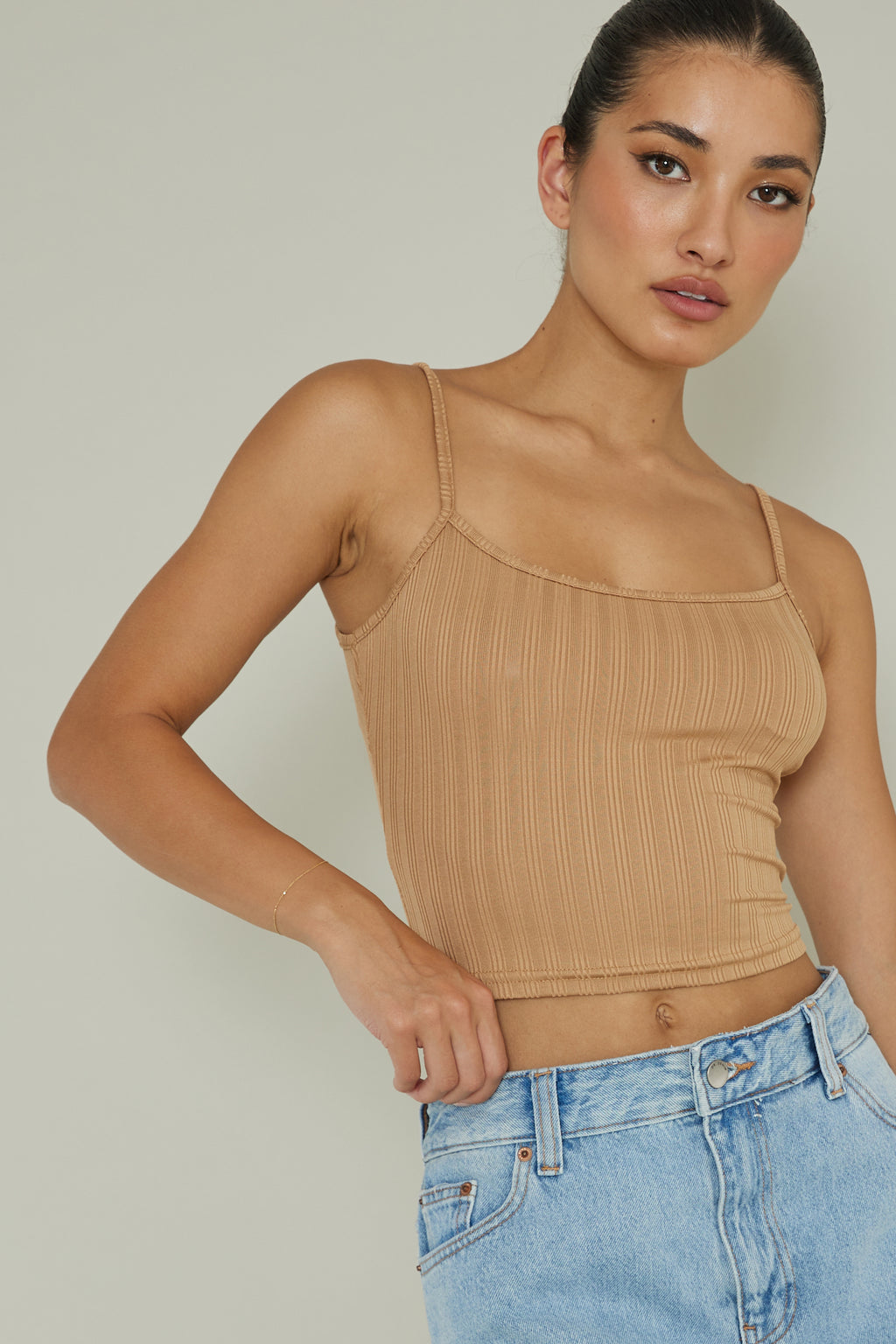 Sold Out Ribbed Cami Top Mocha by Selfie Leslie Australia