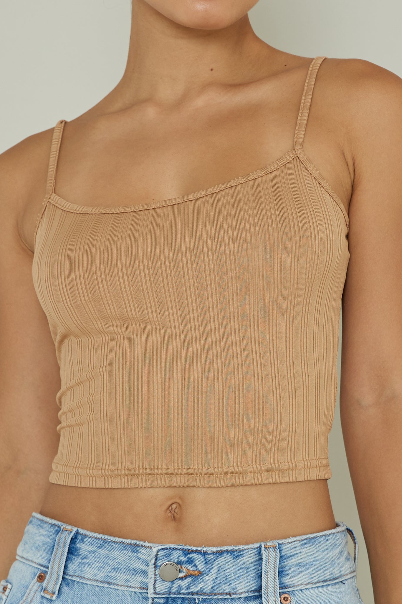 Sold Out Ribbed Cami Top Mocha by Selfie Leslie Australia