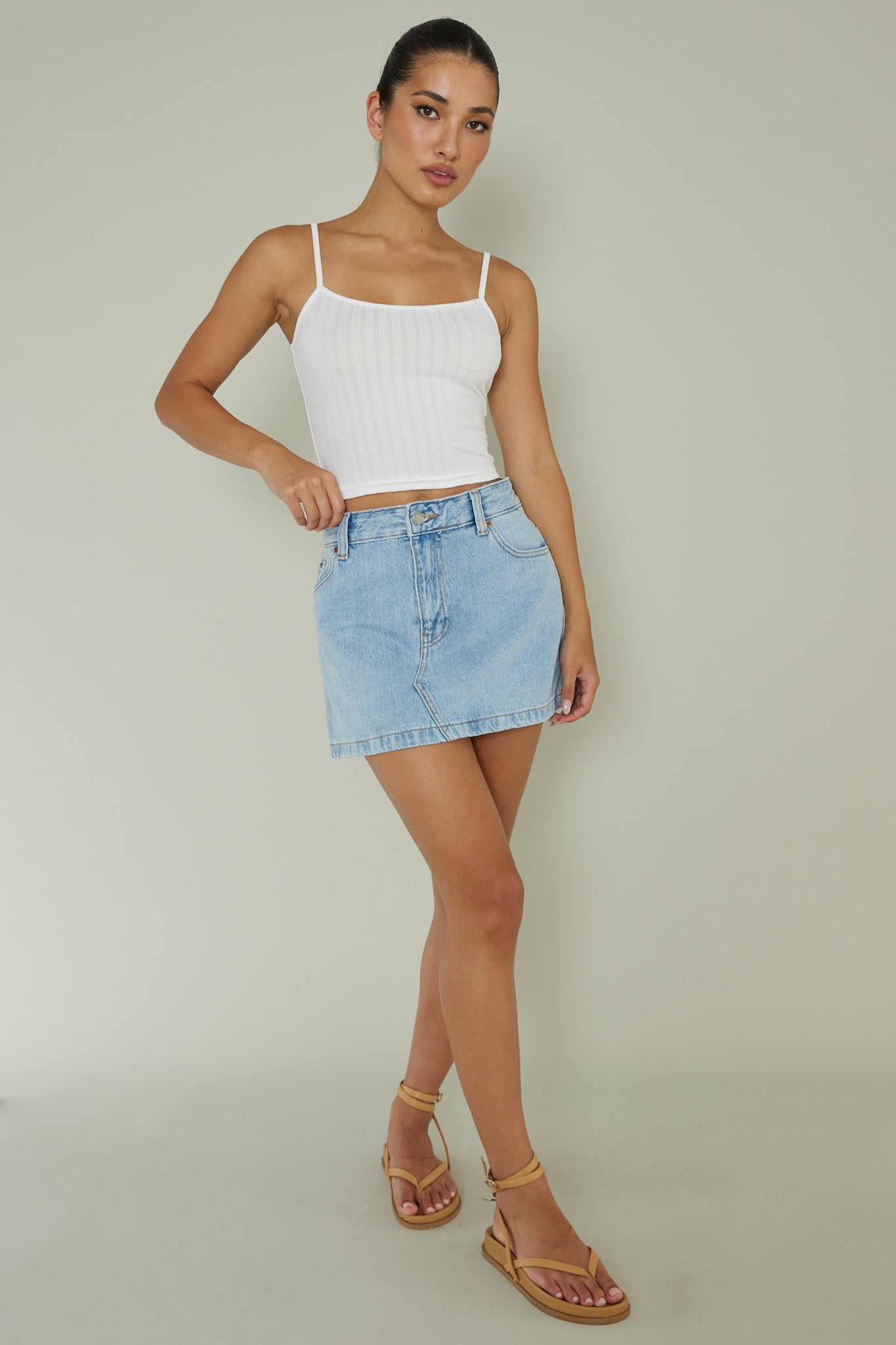 Sold Out Ribbed Cami Top White by Selfie Leslie Australia