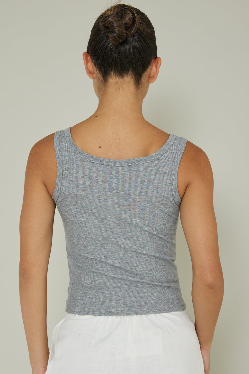 Recess Thick Strap Ribbed Top Grey by Selfie Leslie Australia