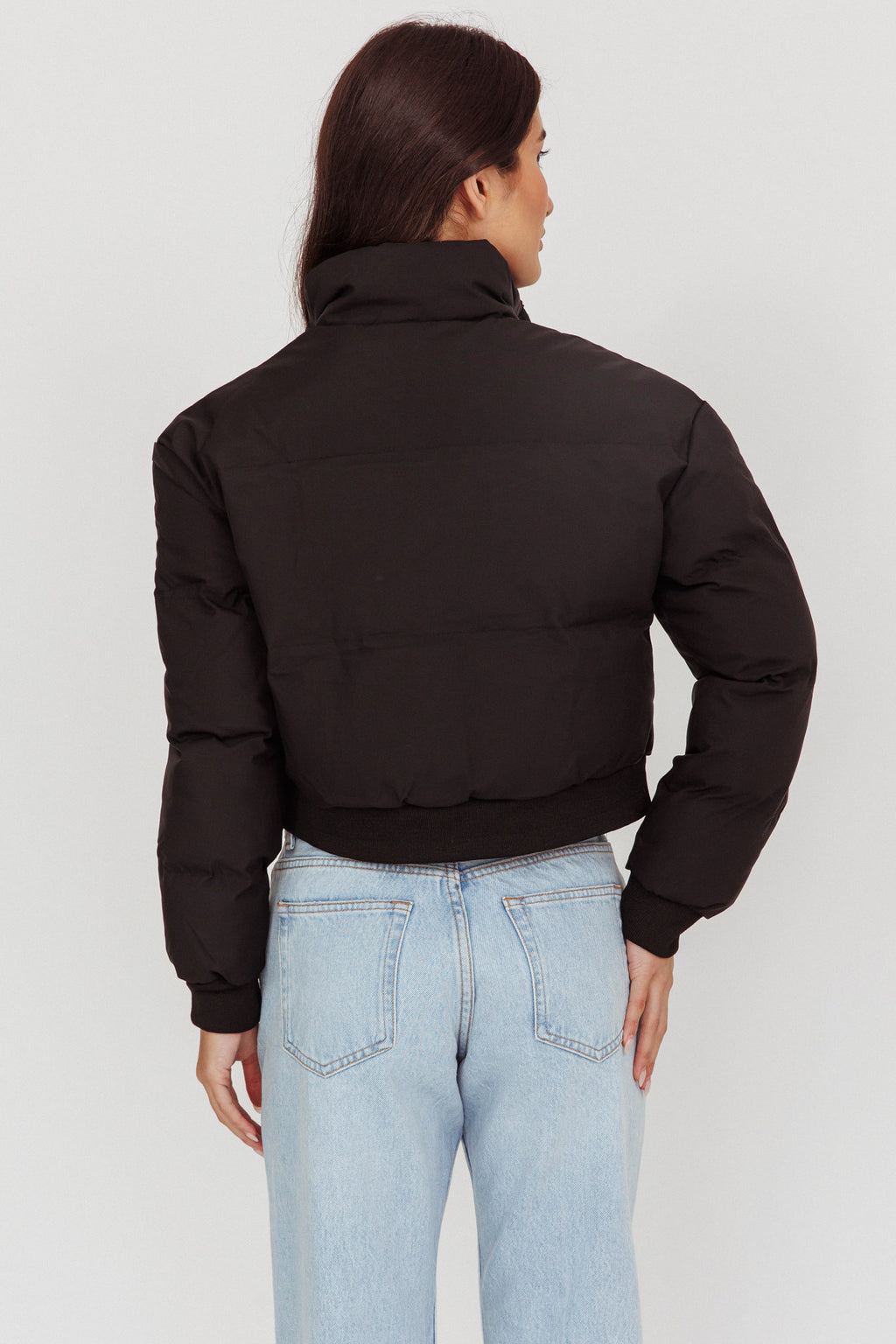 Infatuation Cropped Puffer Jacket Black by Selfie Leslie Australia