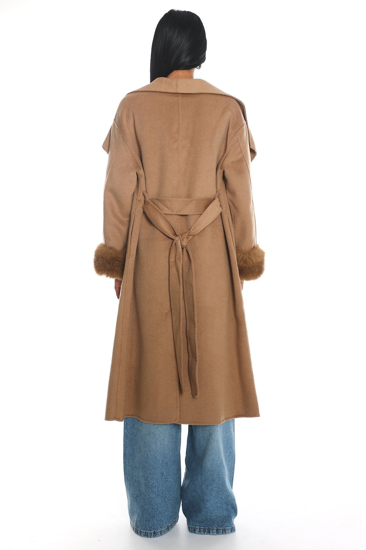 Zannora Faux Fur Coat Camel by Selfie Leslie Australia