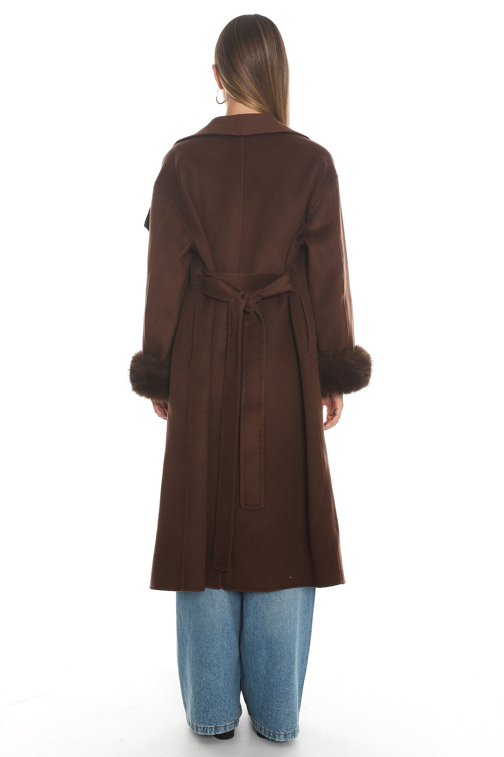 Zannora Faux Fur Coat Chocolate by Selfie Leslie Australia