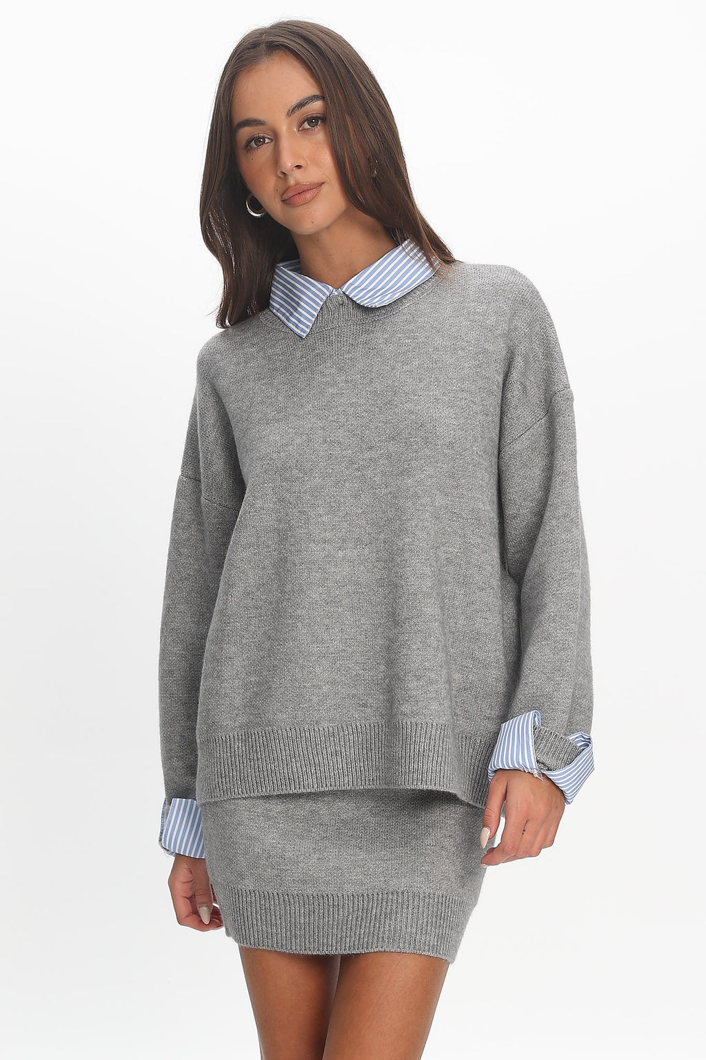Marvelle Knit Top Grey by Selfie Leslie Australia