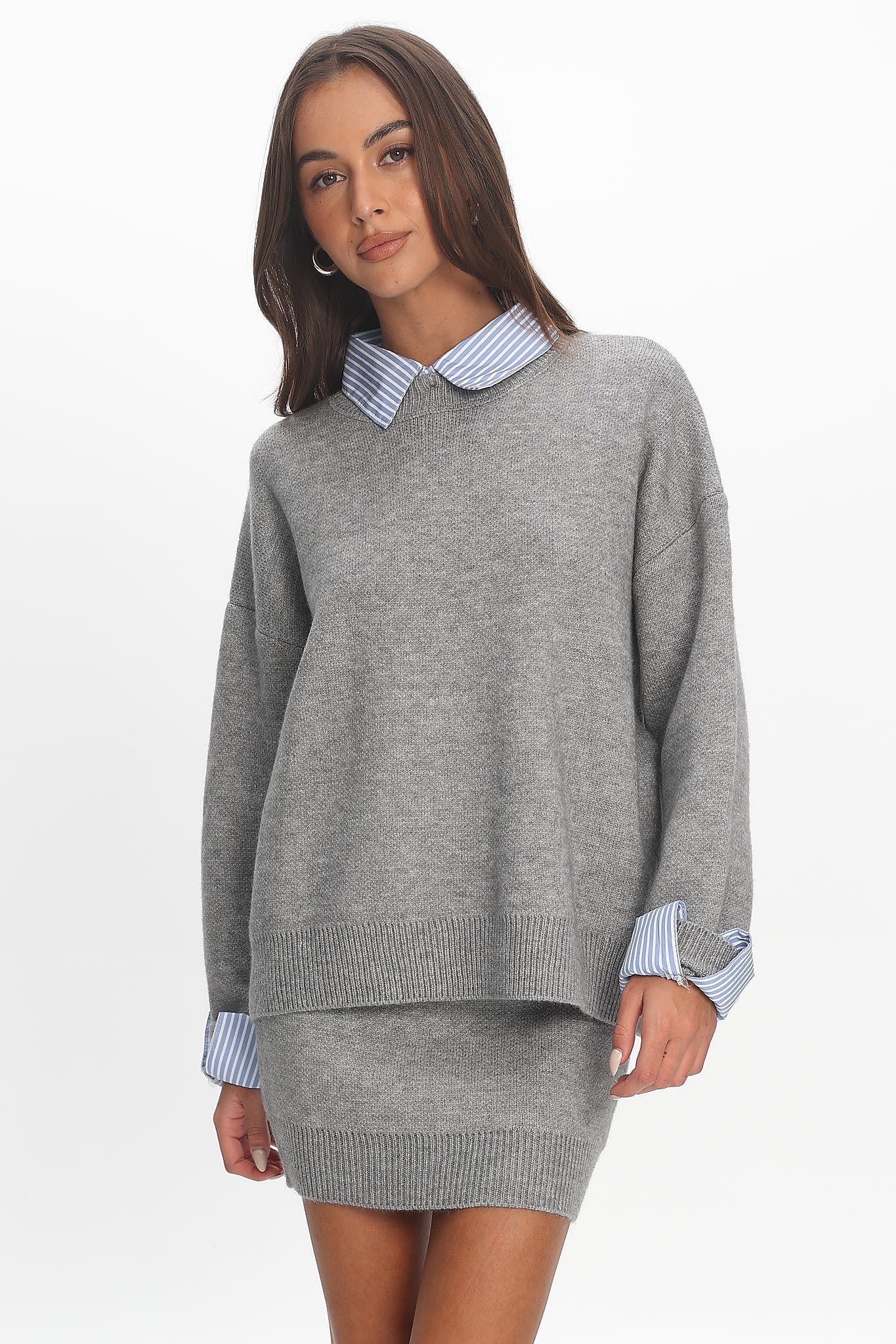 Marvelle Knit Top Grey by Selfie Leslie Australia
