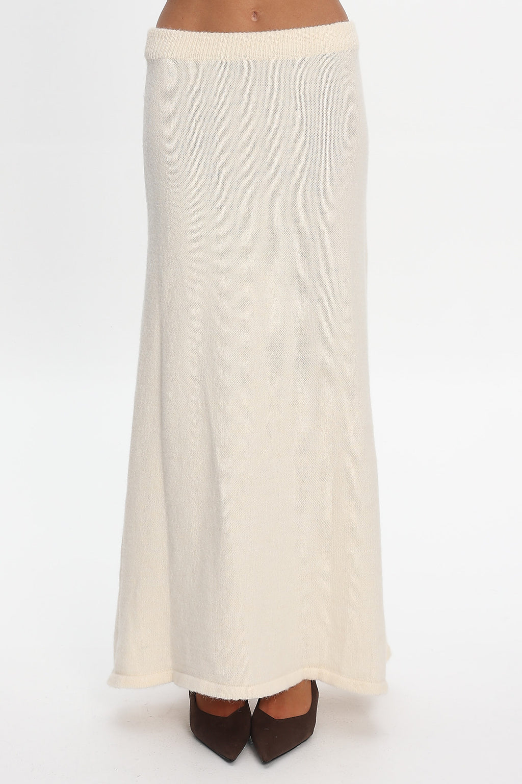 Duma Knit Maxi Skirt Cream by Selfie Leslie Australia